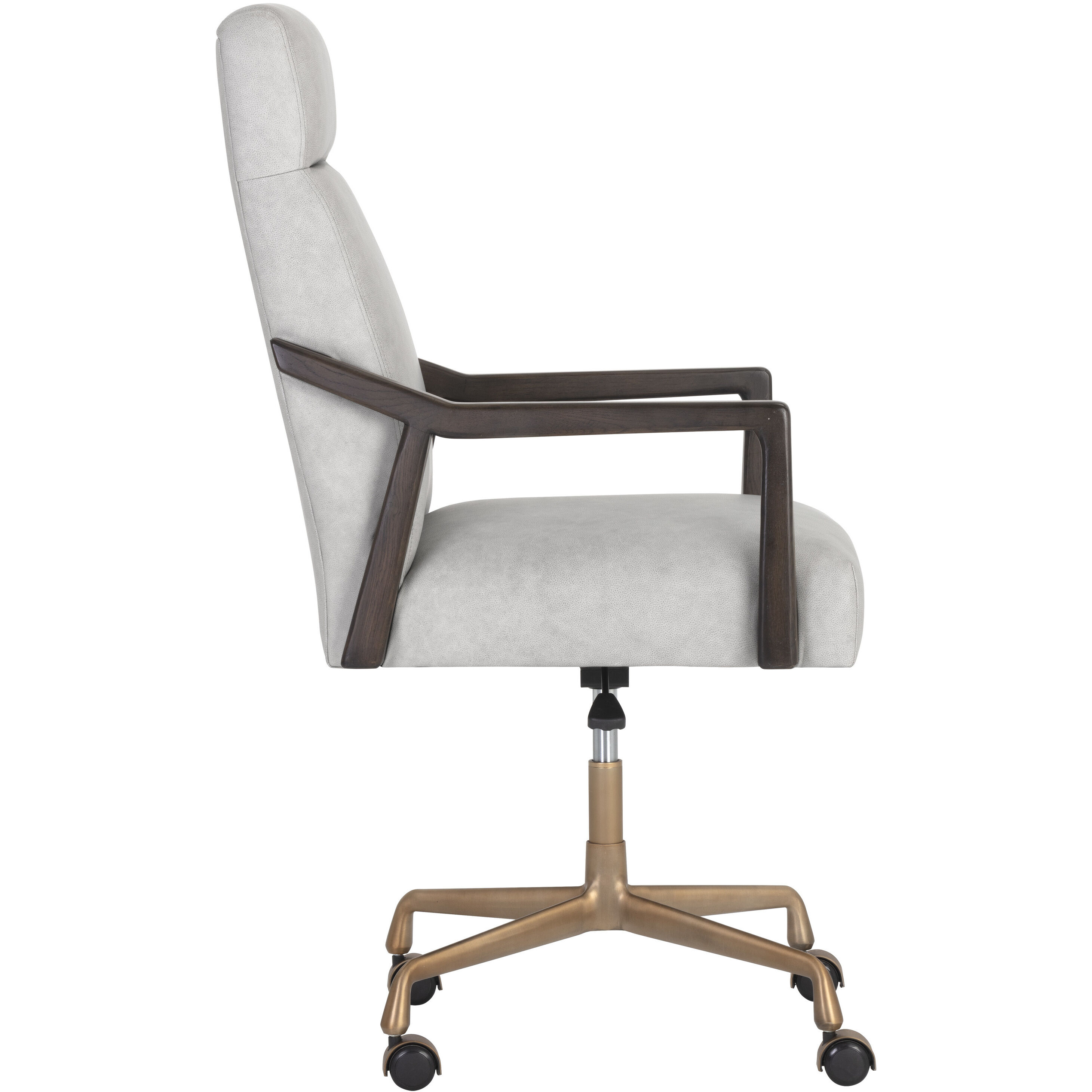 Collin Brown / Saloon Light Grey Leather Office Chair